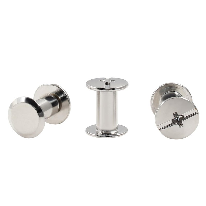 Hitefu 30 Set Phillips Head Chicago Screws for Leather, M4 x 10mm Book Binding Screws Post, 1/4 Inch Button Rivets for Bookbinding, Leather & Belt - Image 5